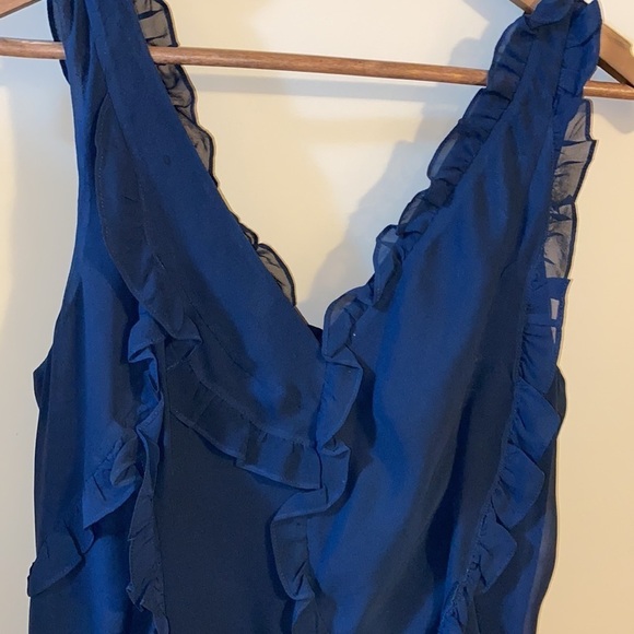 BCBG Silk ruffled dress. Royal blue - Picture 4 of 8